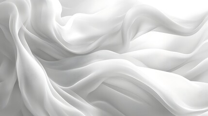 Obraz premium Abstract white fabric waves.