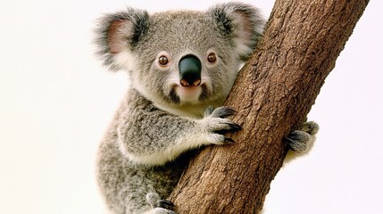 Obraz premium a young koala up a tree