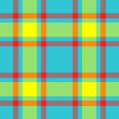Duvet textile texture fabric, serene background plaid pattern. School tartan seamless check vector in cyan and yellow colors.