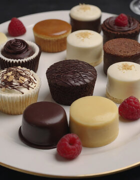 d&eacute;licieux desserts sucr&eacute;s sur la table, tr&egrave;s d&eacute;taill&eacute;s