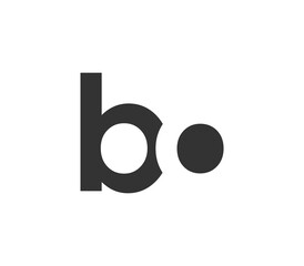 BO creative geometric initial based modern and minimal logo. Letter b o trendy fonts.