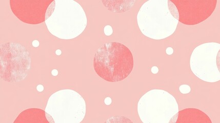 Colorful abstract artwork featuring playful circles on a soft pink background for modern decor and design inspiration. Generative AI