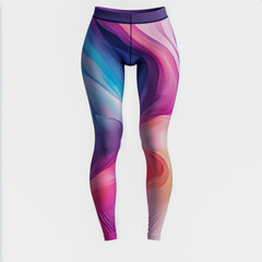 Breathable and fashionable leggings for hiking, biking, or running isolated on white background