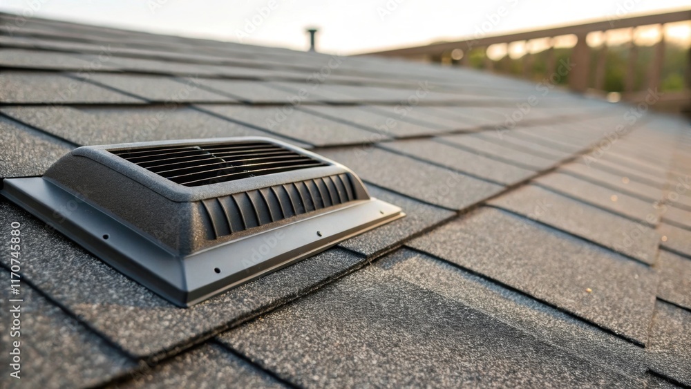 Aufkleber a closeup of a single ridge vent unit displaying its structural details p next to a few selected roo