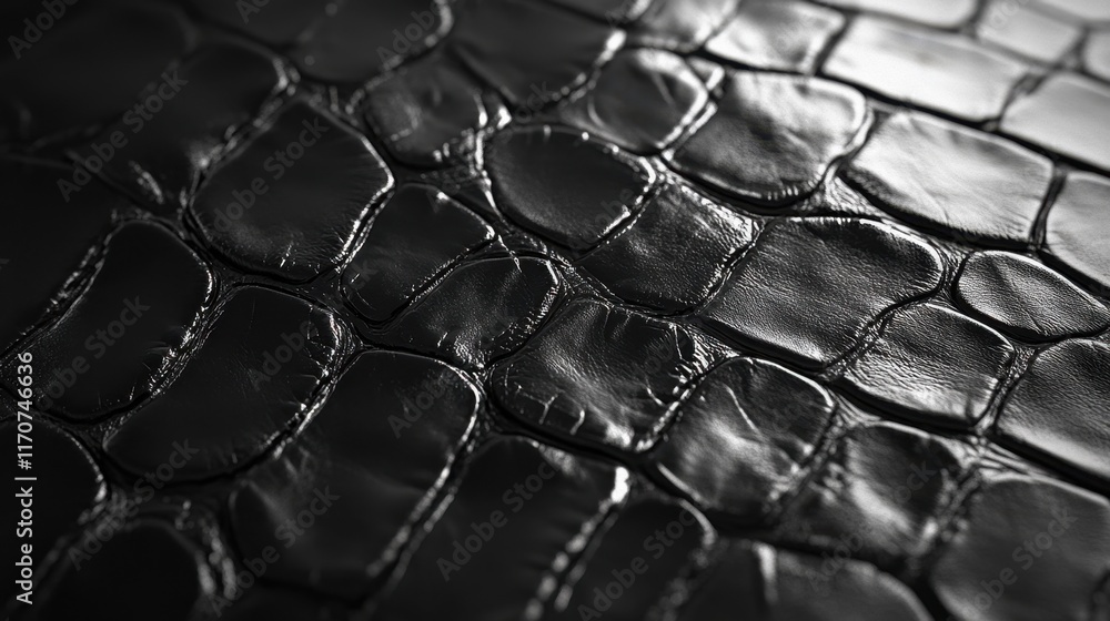Aufkleber textured elegance of black leather showcasing intricate patterns of craftsmanship and luxury in a su