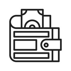Wallet icon vector image. Suitable for mobile apps, web apps and print media.