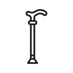 Walking Stick icon vector image. Suitable for mobile apps, web apps and print media.