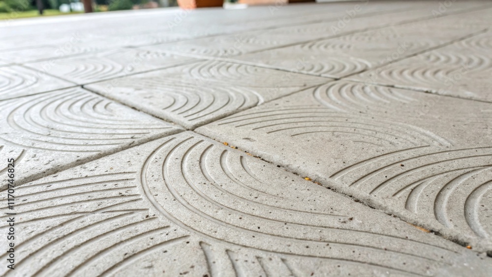 Aufkleber A closeup of the surface imprints left from the finishing tools creating an ethereal pattern that echoes the renovations modern theme while the subtle color variations in the