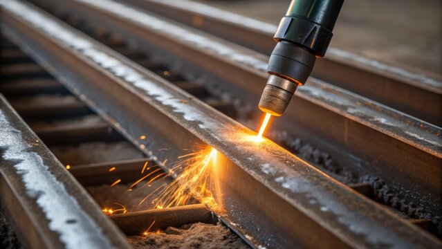 A closeup shot of seams being heatwelded together showcasing the precise technique used to ensure water tightness. The heat gun glows in the foreground as the worker focuses