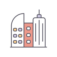 Buildings  vector icon stock illustration
