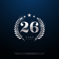  Anniversary celebration, year Anniversary celebration on lights background for celebration event, festive illustration.