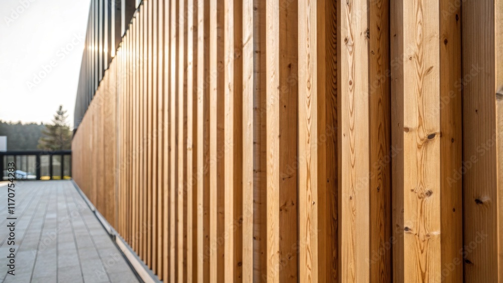 Aufkleber a perspective shot focusing on the vertical arrangement of clt panels capturing the interplay of lig