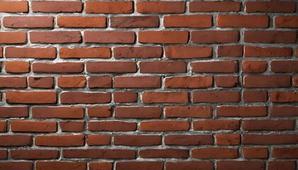 Red color brick wall for brickwork background
