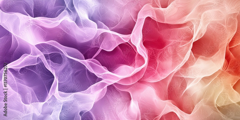 Poster abstract wave pattern in soft colors with gradients and flowing textures for creative background des