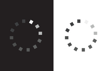 Loading icon set, isolated