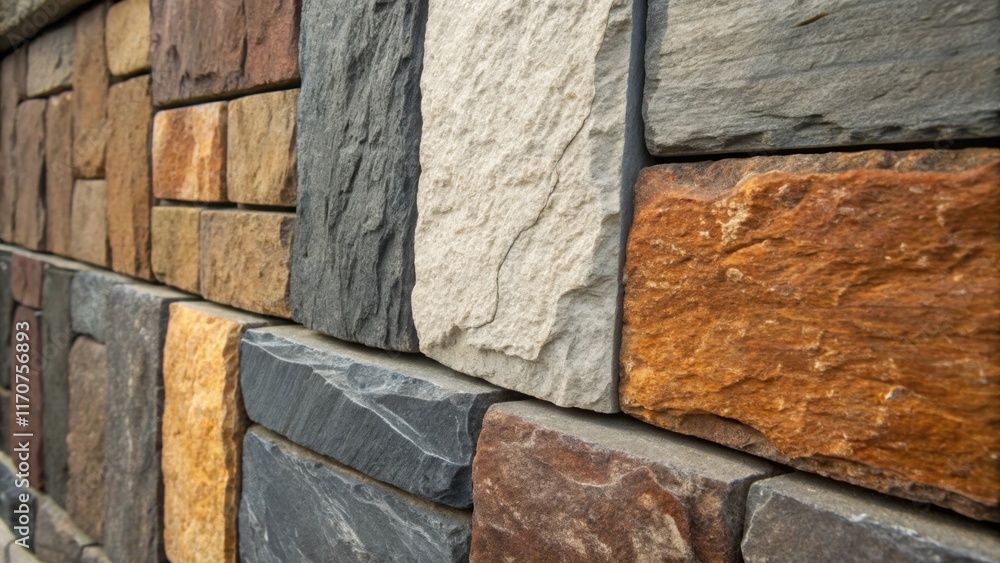 Poster focusing on the joints between stones this view emphasizes the thick layered application of the adhe
