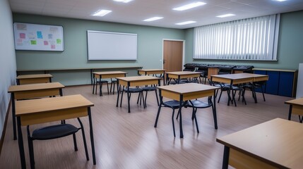 modern classroom for students, learning room