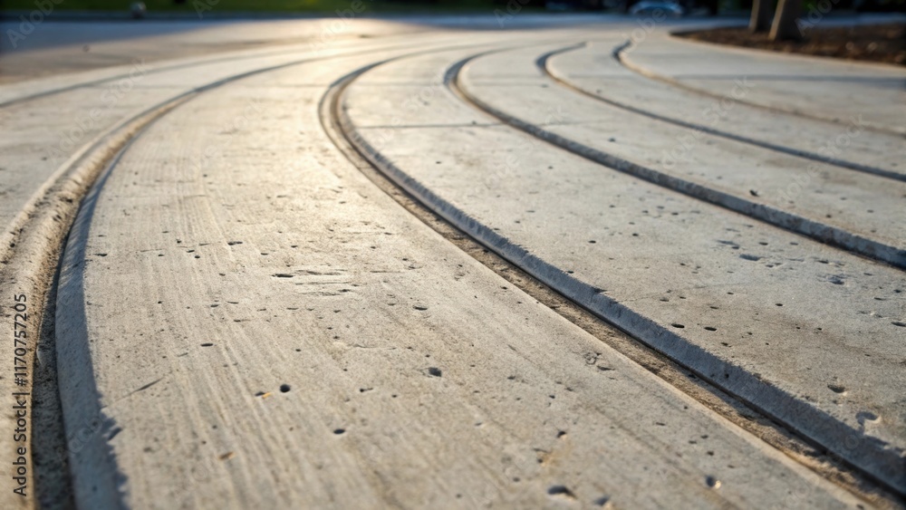 Aufkleber In this intimate view the concrete slabs surface is a canvas of artistic expression with wide arching grooves that create a sense of flow and continuity. The tiny imperfections and