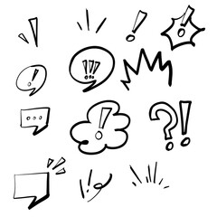 Cartoon Emotion Symbols Doodle