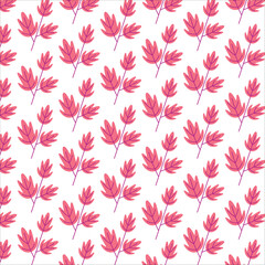 seamless pattern with pink flowers