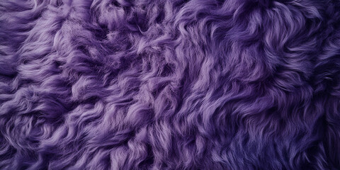 Textured Detail of Purple Fur Fabric