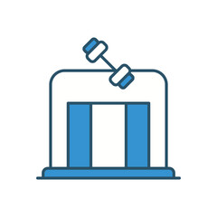 Gym  vector icon stock illustration