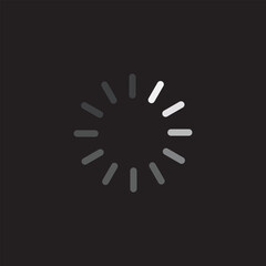 Collection of simple vector icon illustrations of loading or uploading related to downloading