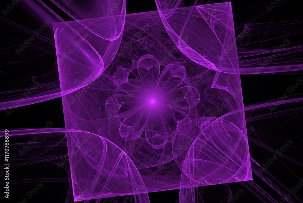 Poster computer generated fractal pattern and shape