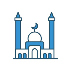 Mosque  vector icon stock illustration