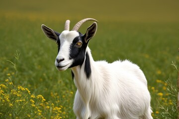 Obraz premium there is a goat that is standing in the grass