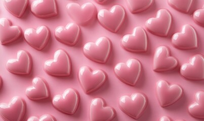 Elegant and whimsical pink hearts background, perfect for a festive valentine celebration