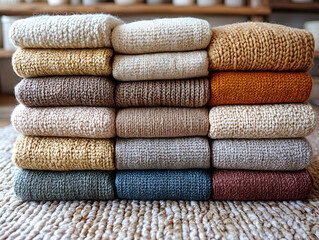 Chenille Fabric Samples in Various Neutral Colors