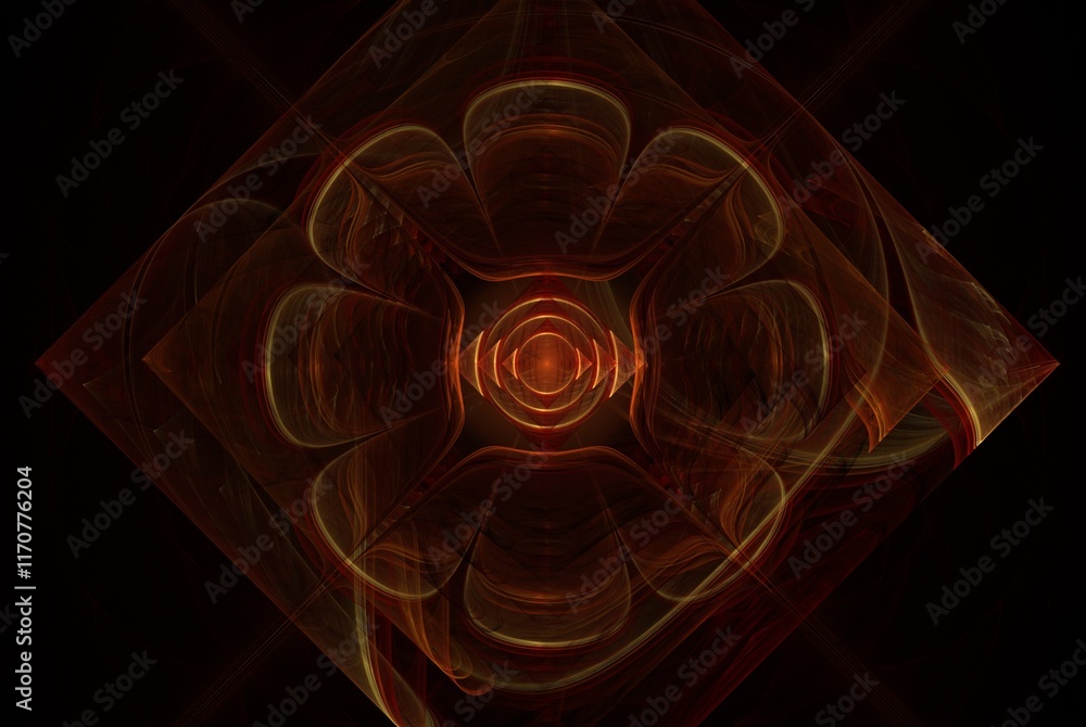 Poster computer generated fractal pattern and shape