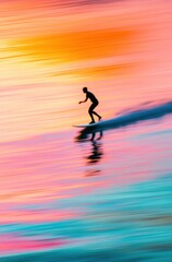 A surfer is riding a wave in the ocean