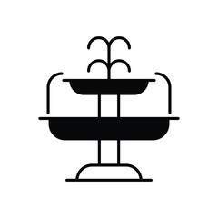 Fountain  vector icon stock illustration