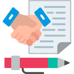 Obraz premium Contract agreement Icon