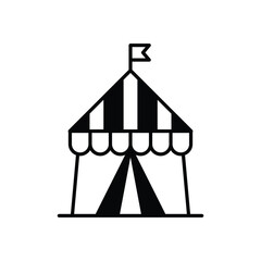 Circus Tent  vector icon stock illustration