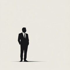 Fototapeta premium A man in a suit is standing in front of a white background