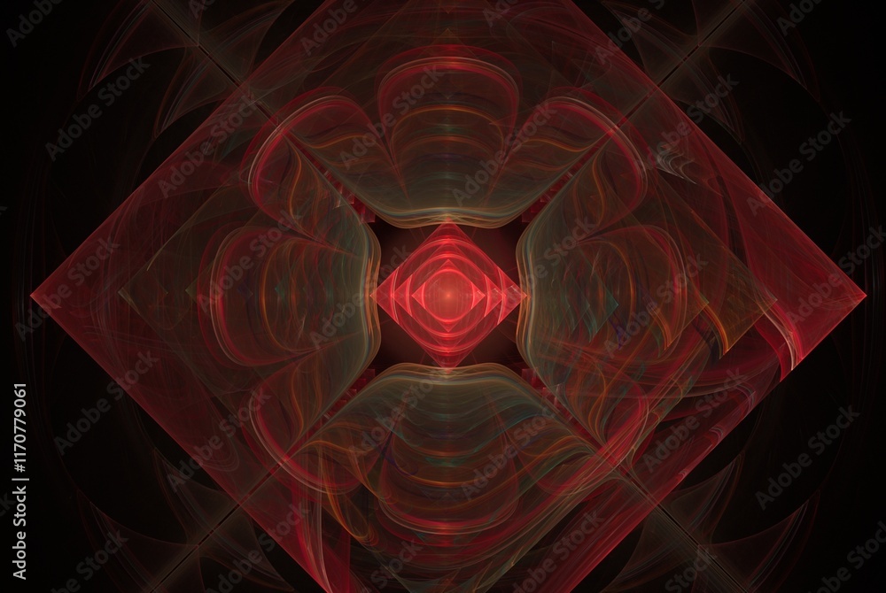 Poster computer generated fractal pattern and shape
