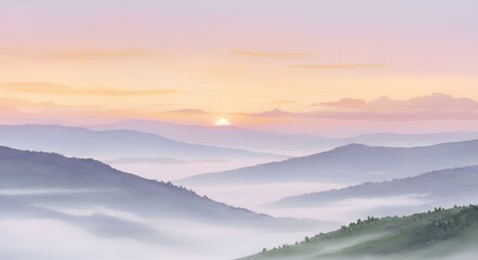 sunrise in the mountains