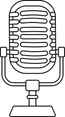 Podcast Microphone Line Icon