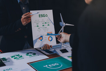 Carbon offset price report CO2 emission. Future growth Net zero waste in ESG ethical SME office...