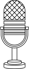 Podcast Microphone Line Icon