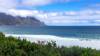 View from Kogel Bay Beach on the Garden Route near Cape Town in South Africa