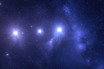 Stunning Night Sky Bright Stars, Cosmic Dust, and Galactic Nebula in Deep Blue - High-Resolution Astronomy Background Image