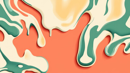 Abstract colorful fluid shapes on a vibrant background.