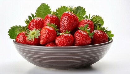Juicy Strawberries in a Rustic Bowl: A Vibrant Still Life