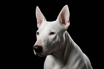 a cartoon dog standing in front of a blue background