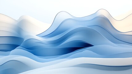 Fototapeta premium Abstract blue and white wave background.