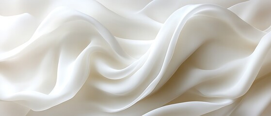 Fototapeta premium White silk fabric folds, elegant texture.